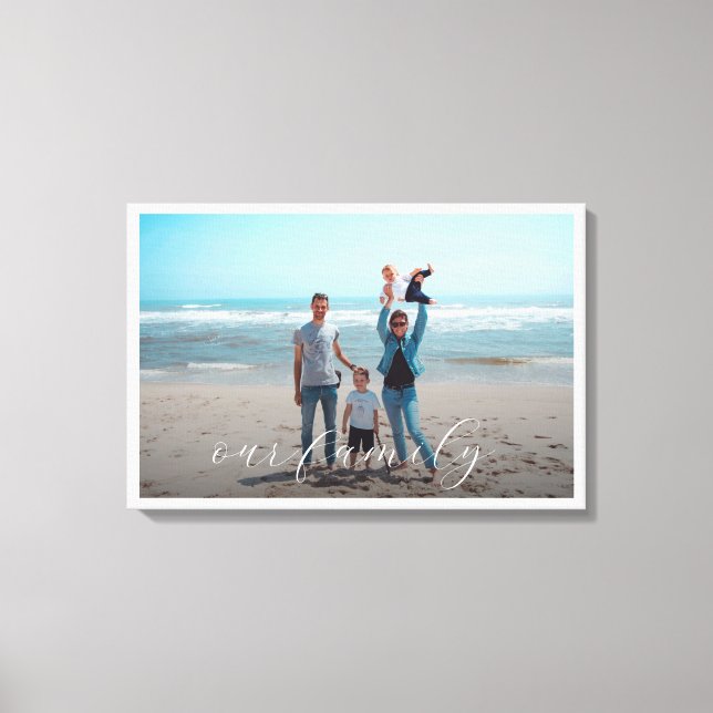 Impressão Em Tela Foto Personalizada da Nossa Família (Frente)