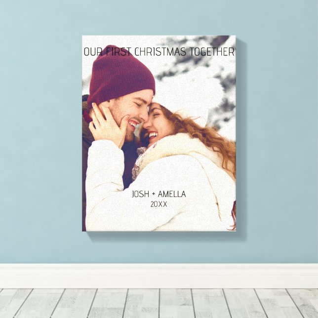 Impressão Em Tela Foto Personalizada de Casal Fofo (Insitu(piso de madeira))