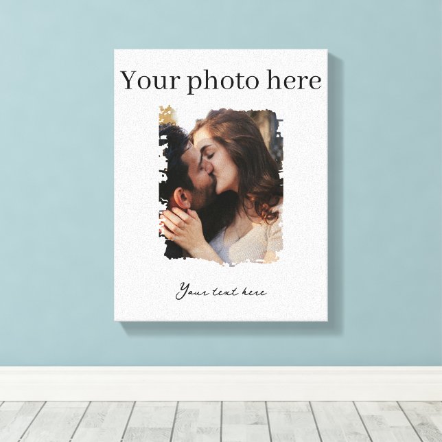 Impressão Em Tela Foto Personalizada de Casal Fofo (Insitu(piso de madeira))