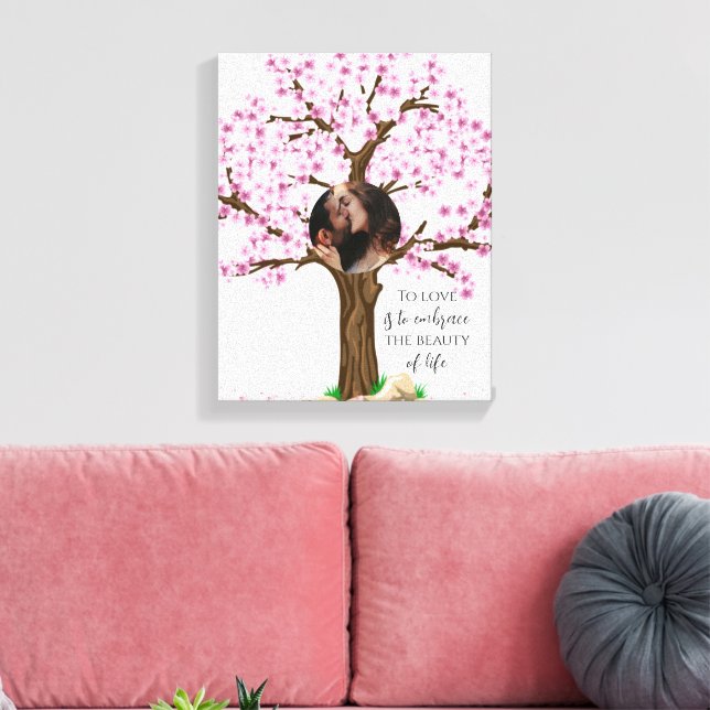 Impressão Em Tela Foto Personalizada de Casal Fofo (Insitu(Sala de estar))