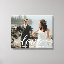 Impressão Em Tela Foto personalizada de casamento do script de amor