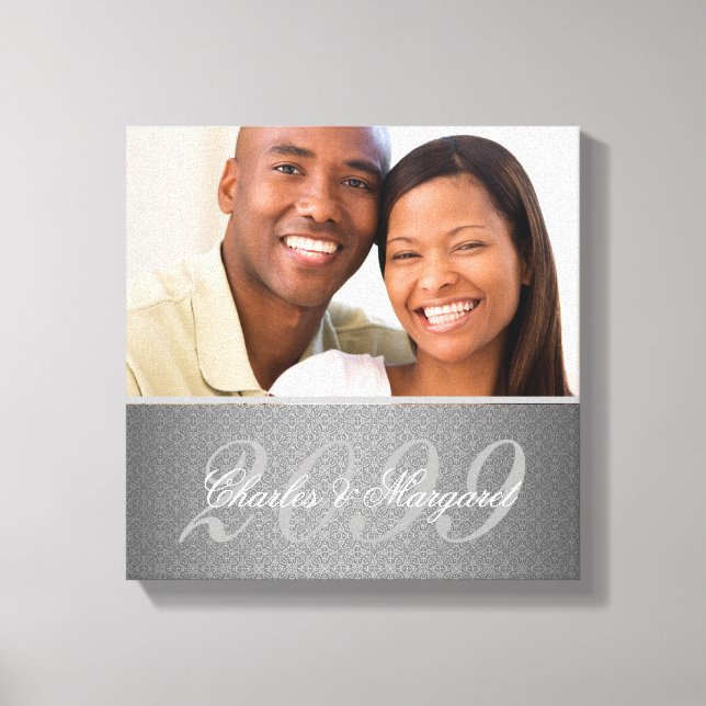 Impressão Em Tela Foto personalizada do aniversário de casamento 12x (Frente)