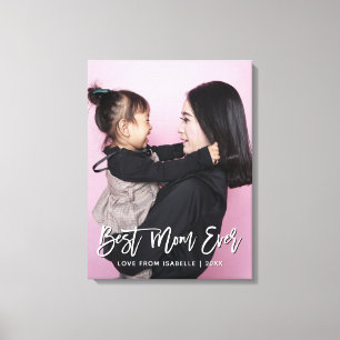 Impressão Em Tela Foto Personalizada do Melhor Dia de as mães Mãe