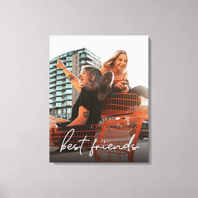 Impressão Em Tela Foto personalizada dos melhores amigos modernos (Frente)