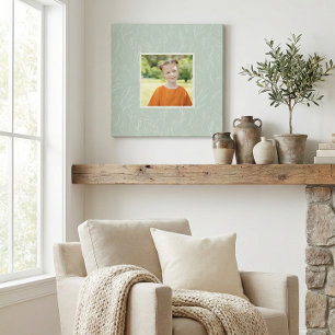 Impressão Em Tela Foto Personalizada Floral Botânica Verde da Rustic