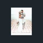 Impressão Em Tela Foto Personalizada Lembrar Este Casamento De Momen<br><div class="desc">Foto Personalizada Lembre-Se Deste Casamento De Momento. Basta substituir a foto de exemplo por sua orientação de retrato favorita e de alta resolução. Romântico dizendo Lembre-se Este Momento está em um roteiro elegante no final. Você pode alterar a cor deste texto, se necessário, para se adequar melhor à sua foto,...</div>