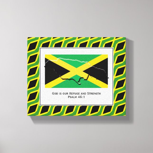 Impressão Em Tela Foto personalizável | Patriótico | JAMAICA (Frente)