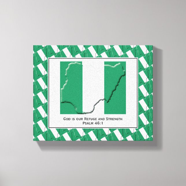 Impressão Em Tela Foto personalizável | Patriótico | PAVILHÃO NIGÉRI (Frente)