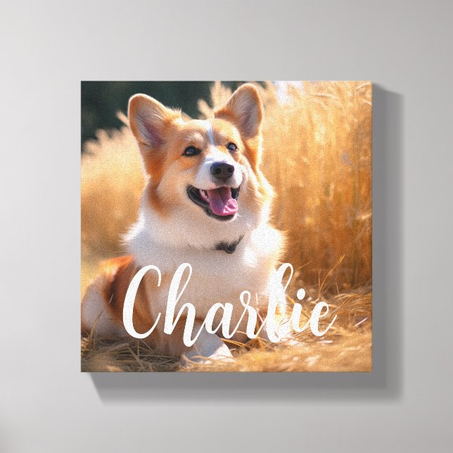 Impressão Em Tela Foto Pet Personalizada (Frente)