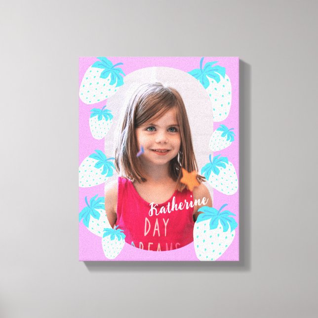 Impressão Em Tela Foto Rosa de Morango (Frente)