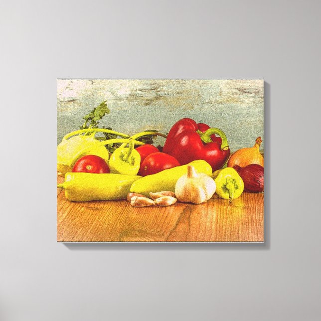 Impressão Em Tela Foto "Vegetais". Compre agora (Frente)