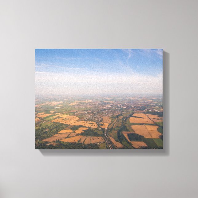 Impressão Em Tela Fotografia aérea de Green Fields (Frente)