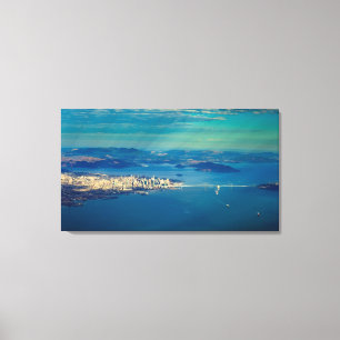 Impressão Em Tela Fotografia aérea do San Francisco Bay