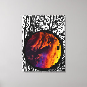 Impressão Em Tela Fotografia de Arte em Quadro Abstrato (Céu Mágico)
