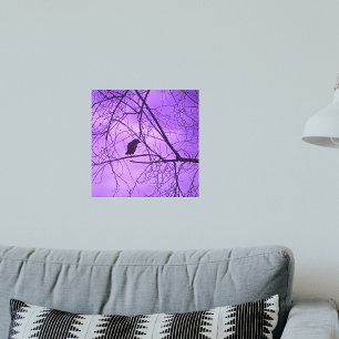 Impressão Em Tela Fotografia de Árvores do Céu Roxo-Preto
