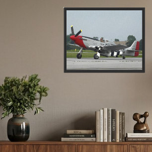 Impressão Em Tela Fotografia de avião de guerra de caça vintage Airs