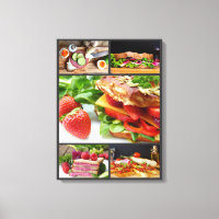 Fotografia de comida sanduíche saudável, colagem f