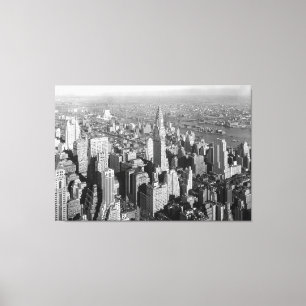 Impressão Em Tela Fotografia de Manhattan do Midtown do vintage