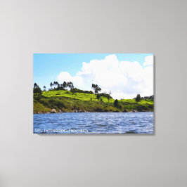 Impressão Em Tela Fotografia de Paisagem de Plantação de Chá Indonés