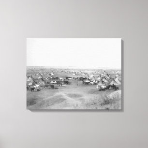 Impressão Em Tela "Fotografia do acampamento indiano hostil" de