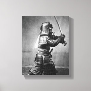 Impressão Em Tela Fotografia do vintage de um samurai C. 1860