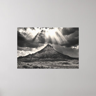 Impressão Em Tela Fotografia em preto e branco da Sleeping Ute Mount