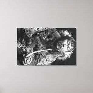 Impressão Em Tela Fotografia Eskimo do Alasca da tubulação de fumo