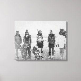 Impressão Em Tela Fotografia indiana de 5 guerreiros da dança da