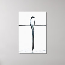 Fotografia Minimalista de Pássaro no Fio