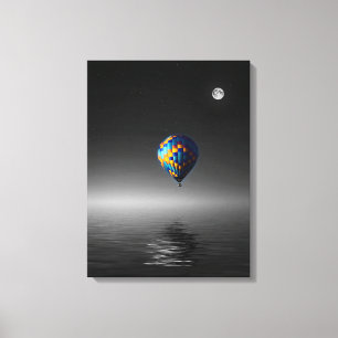 Impressão Em Tela Fotografia Minimalista Seletiva do Balão Voador