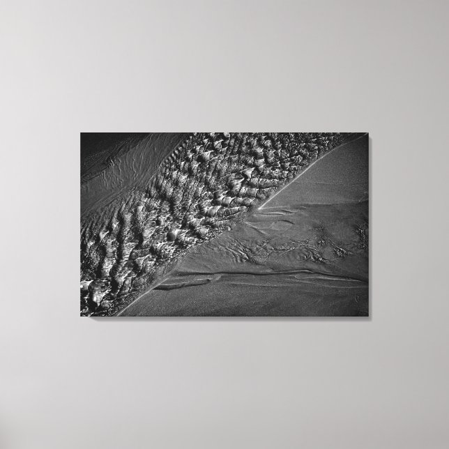 Impressão Em Tela Fotografia monocromática das ondulações (Frente)