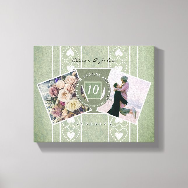 Impressão Em Tela Fotografias+Modelos do Aniversário Personalizado 2 (Frente)