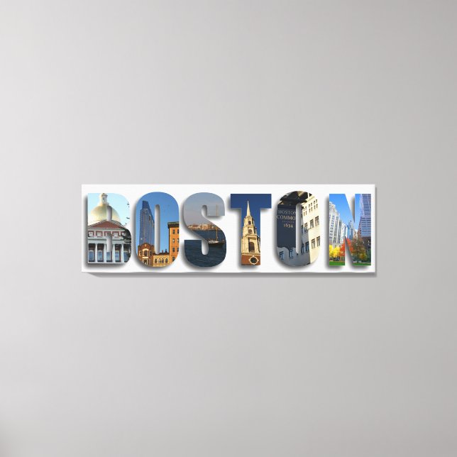 Impressão Em Tela Fotos de arte do Viagem da cidade de Boston Massac (Frente)