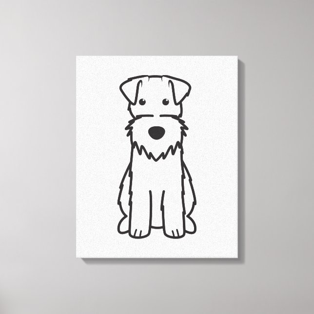 Impressão Em Tela Fox Terrier Dog Cartoon (Frente)