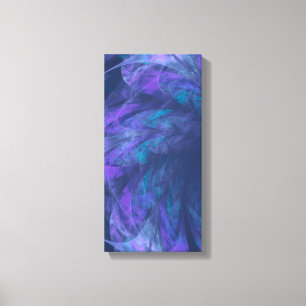 Impressão Em Tela Fractal azul transparente das pétalas