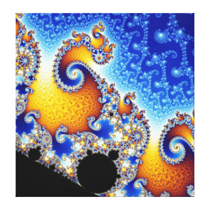 Impressão Em Tela Fractal Espiral Duplo por Satélite Conjunto de Man