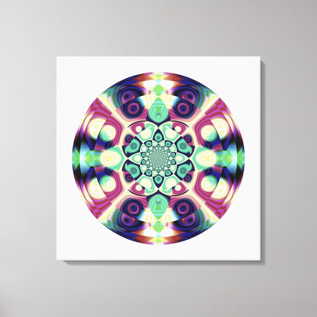 Impressão Em Tela Fractal Globe Trabalho de arte (Frente)