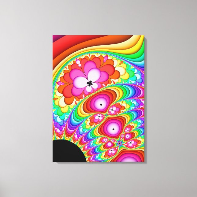 Impressão Em Tela Fractal Groovy Trip (Frente)