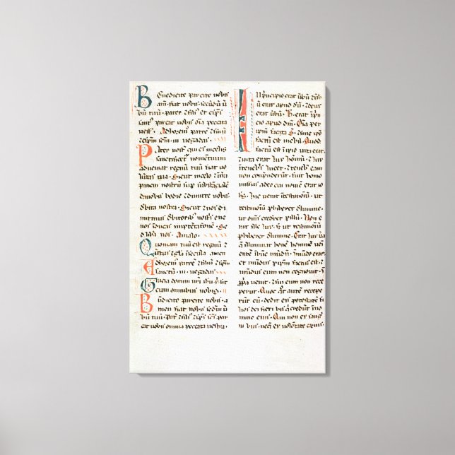 Impressão Em Tela Fragmento de um manuscrito catar (Frente)