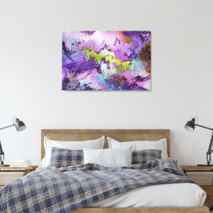 Impressão Em Tela "Fragmentos Dinâmicos" Arte Abstrato Contemporânea