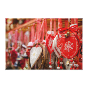 Impressão Em Tela França, Alsácia, Colmar. Mercado de Natal