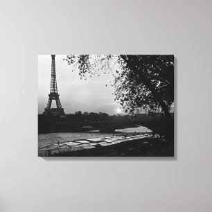 Impressão Em Tela França antiga Paris torre Eiffel pôr do sol