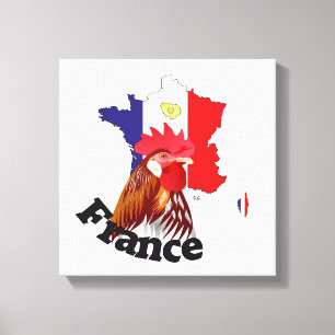 Impressão Em Tela França, France, CIA de fra linho