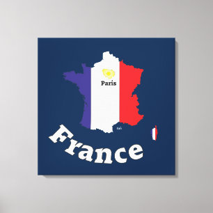Impressão Em Tela França, France, CIA de fra linho