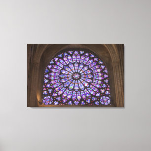 Impressão Em Tela França, Paris. Detalhe interior de vitral