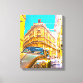 Impressão Em Tela France Architecture French Street Old Car Paris