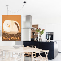 Frango Bebê Chorando Cozinha Laranja