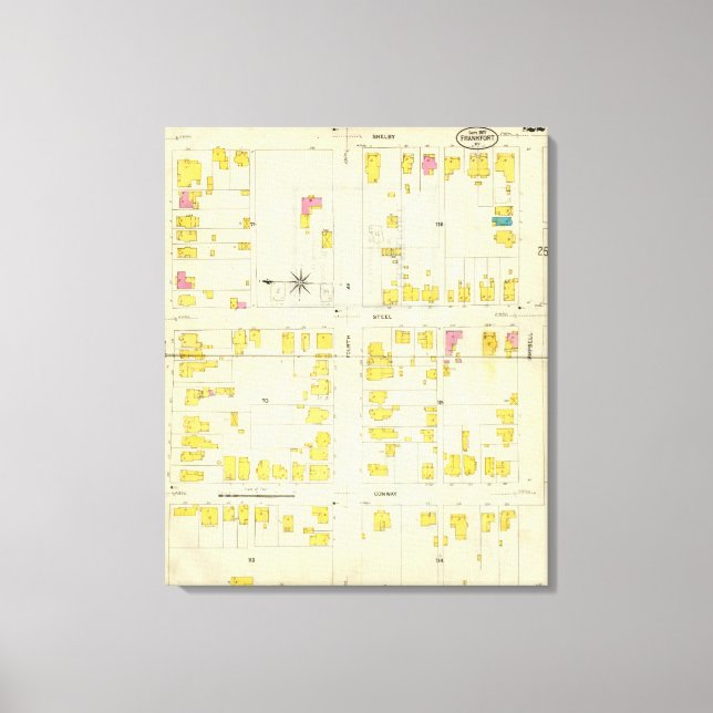 Impressão Em Tela Frankfort, Kentucky 8 (Frente)