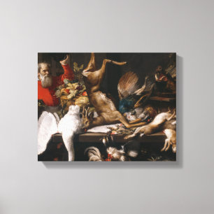 Impressão Em Tela Frans Snyders - A vida com jogos de Morto, Frutas,