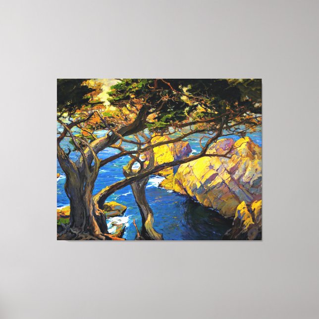 Impressão Em Tela Franz Bischoff - Árvores Nasceres, Monterey, (Frente)